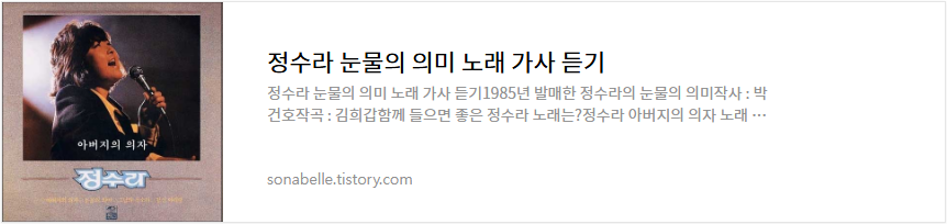 정수라 도시의 거리 노래 가사 듣기